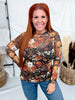 Maple Bloom Long Sleeve Mesh Top - Whiskey Skies - STERLING KREEK