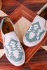 Marian Crackle Effect Slip On Sneakers With Aztec Pattern - Whiskey Skies - VERY G