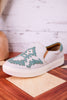 Marian Crackle Effect Slip On Sneakers With Aztec Pattern - Whiskey Skies - VERY G