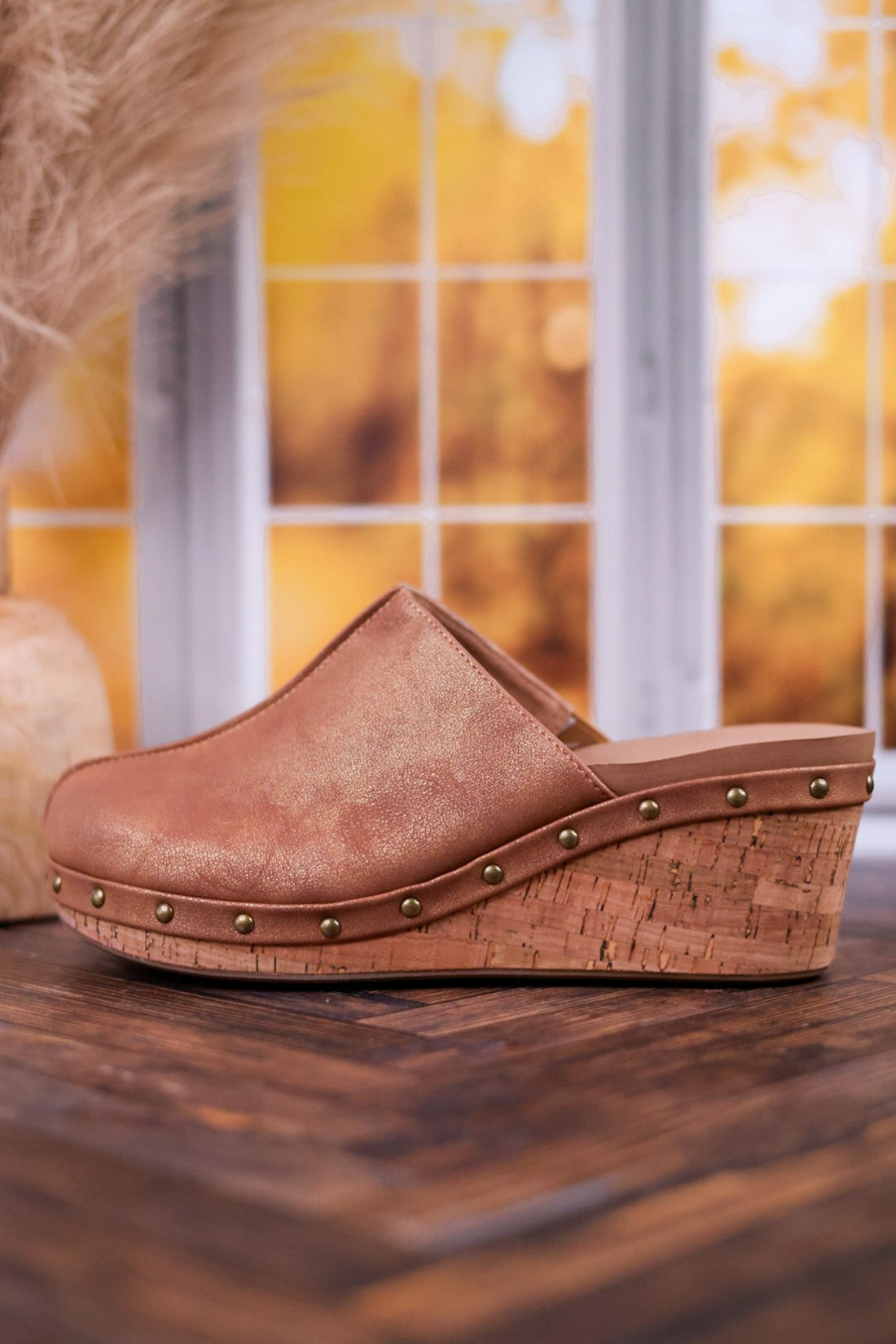 Marley Antique Bronze Round Toe Wedges - Whiskey Skies - CORKYS FOOTWEAR