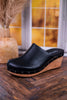 Marley Black Round Toe Wedges - Whiskey Skies - CORKYS FOOTWEAR