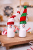 Marshmallow and Candy Cane Snowman Ornaments (2 Colors) - Whiskey Skies - GERSON COMPANIES