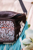Marta Plains Fringed Fanny Pack Bag - Whiskey Skies - KHEMCHAND HANDICRAFT