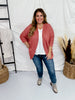Mauve Open Front Knit Cardigan - Whiskey Skies - BE STAGE