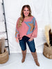 Mauve Pullover Top With Contrasting Star Patch - Whiskey Skies - EASEL