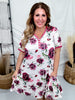 Mauve Rose Print Loungewear Night Dress - Whiskey Skies - SHIRLEY & STONE
