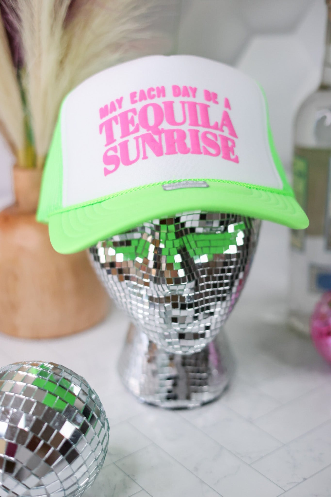 "May Each Day Be a Tequila Sunrise" Trucker Hat - Whiskey Skies - SOUTHERN BLISS COMPANY