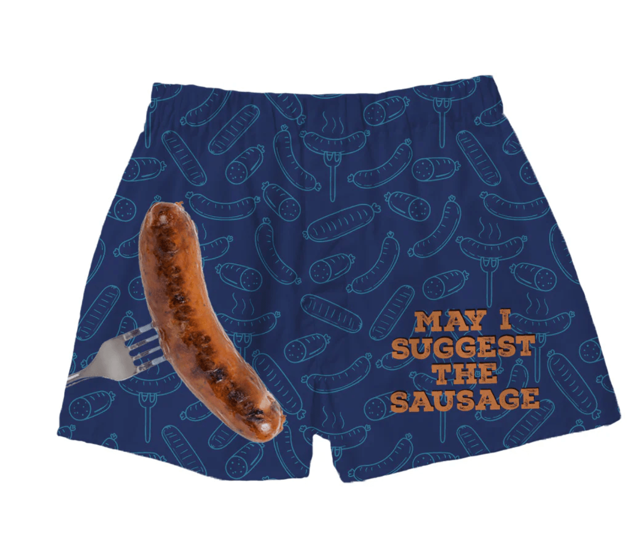 "May I suggest The Sausage" Men's Boxers - Whiskey Skies - BRIEF INSANITY