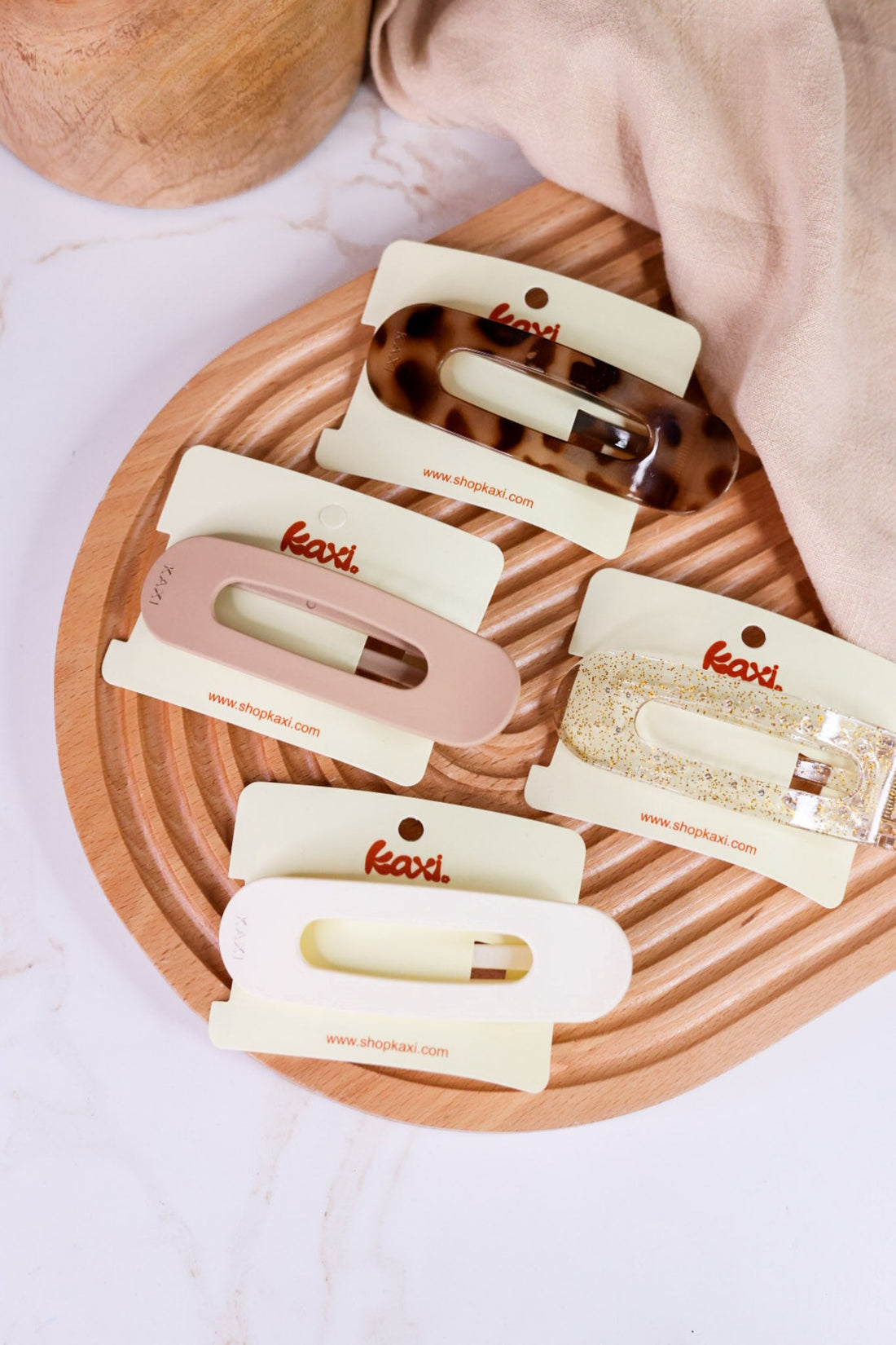 Medium Lay Flat Claw Clip (4 Colors) - Whiskey Skies - KAXI