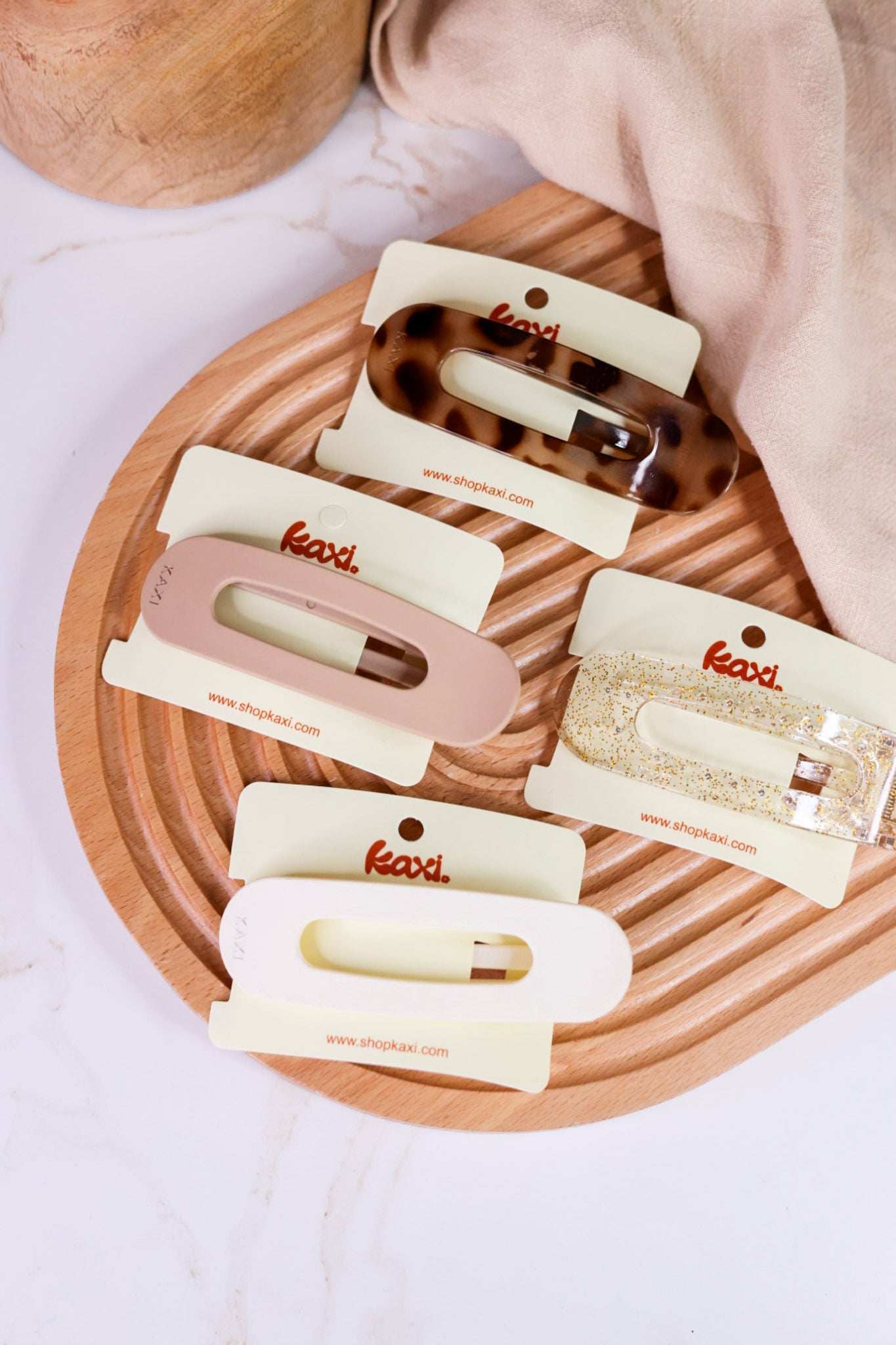 Medium Lay Flat Claw Clip (4 Colors) - Whiskey Skies - KAXI