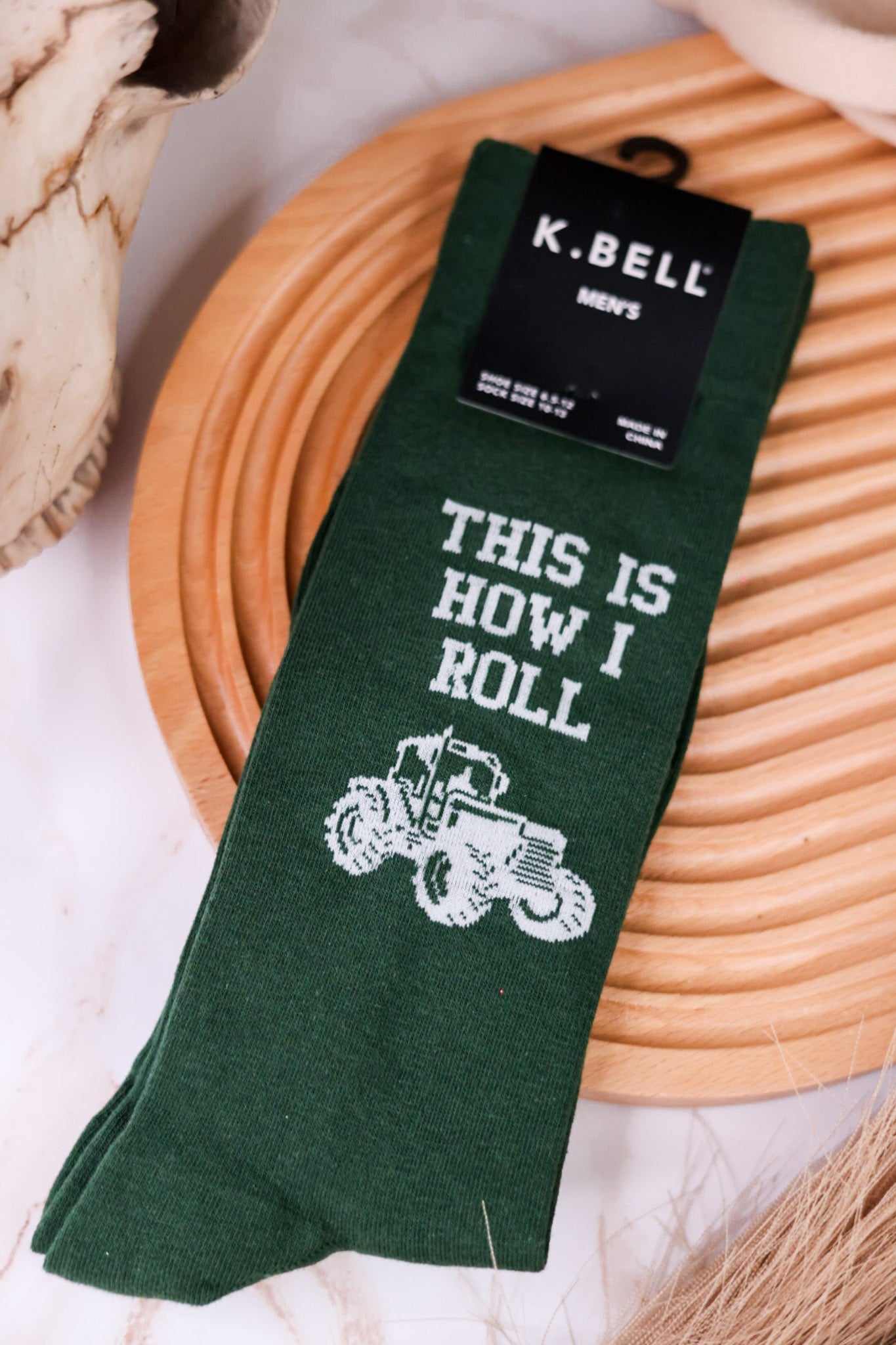 Men's "This Is How I Roll" Tractor Socks - Whiskey Skies - K.BELL