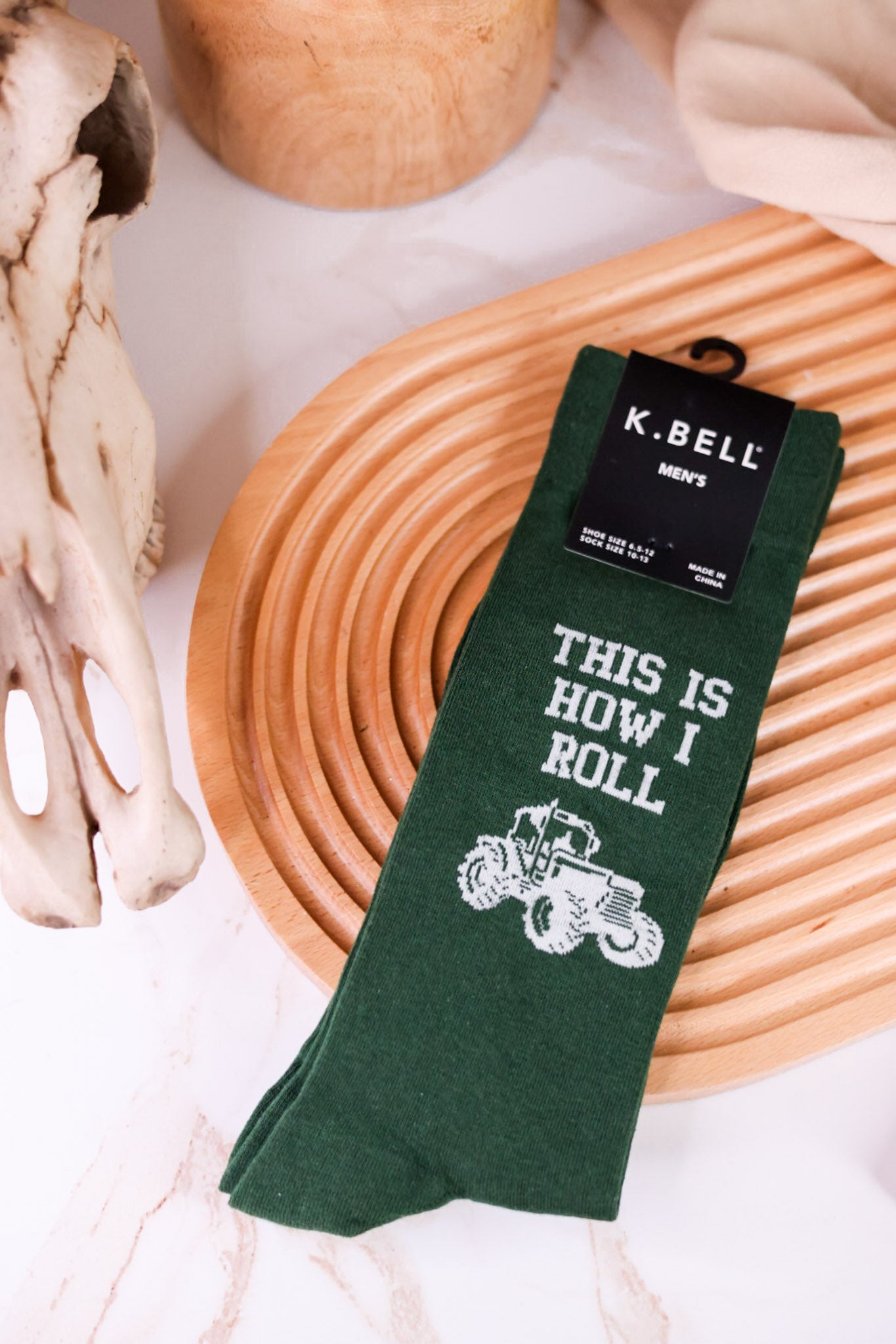 Men's "This Is How I Roll" Tractor Socks - Whiskey Skies - K.BELL