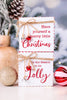 Merry Christmas & Jolly Metal Table Top Decorations - Whiskey Skies - MELROSE INTL