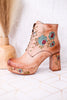 Messapica Beige Platform Boots - Whiskey Skies - SPRING FOOTWEAR