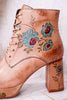 Messapica Beige Platform Boots - Whiskey Skies - SPRING FOOTWEAR