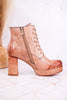 Messapica Beige Platform Boots - Whiskey Skies - SPRING FOOTWEAR