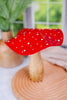 Metal and Mango Wood Red Mushrooms (3 Sizes) - Whiskey Skies - GERSON COMPANIES