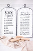 Metal Beach Decor Wall Sign (2 Styles) - Whiskey Skies - YOUNG'S INC