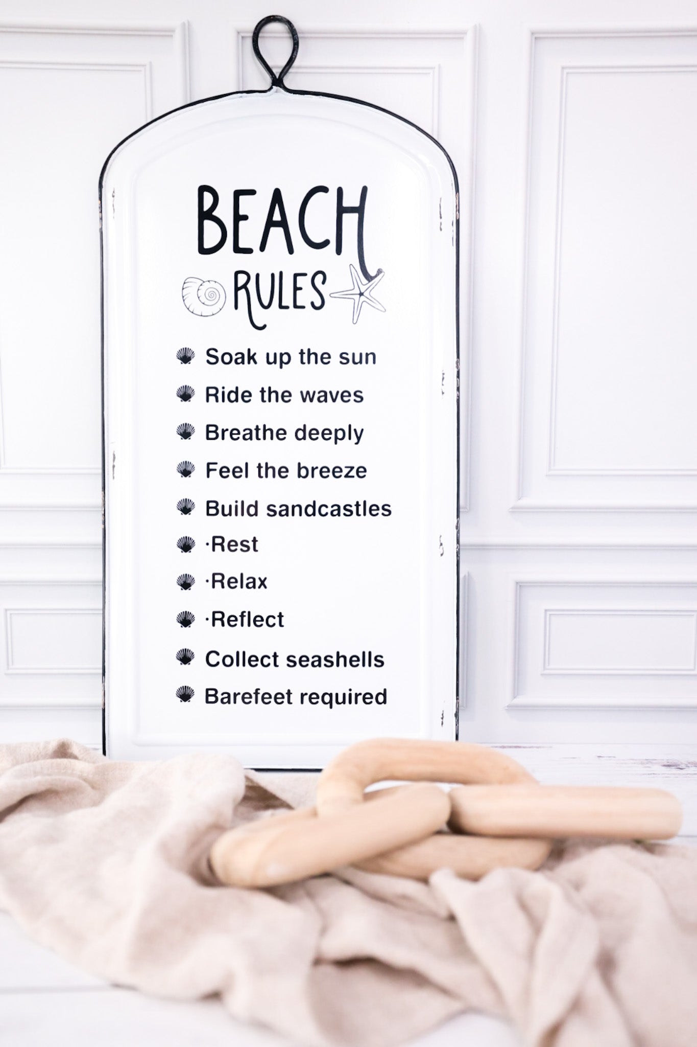 Metal Beach Decor Wall Sign (2 Styles) - Whiskey Skies - YOUNG'S INC