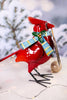 Metal Christmas Cardinal With Greetings (2 Styles) - Whiskey Skies - SPECIAL T IMPORTS INC