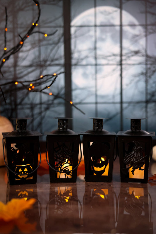 Metal Die Cut Halloween Lanterns (4 Styles) - Whiskey Skies - SPECIAL T IMPORTS INC