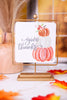 Metal Framed Thanksgiving Pumpkin Signs (2 Styles) - Whiskey Skies - TRANSPAC