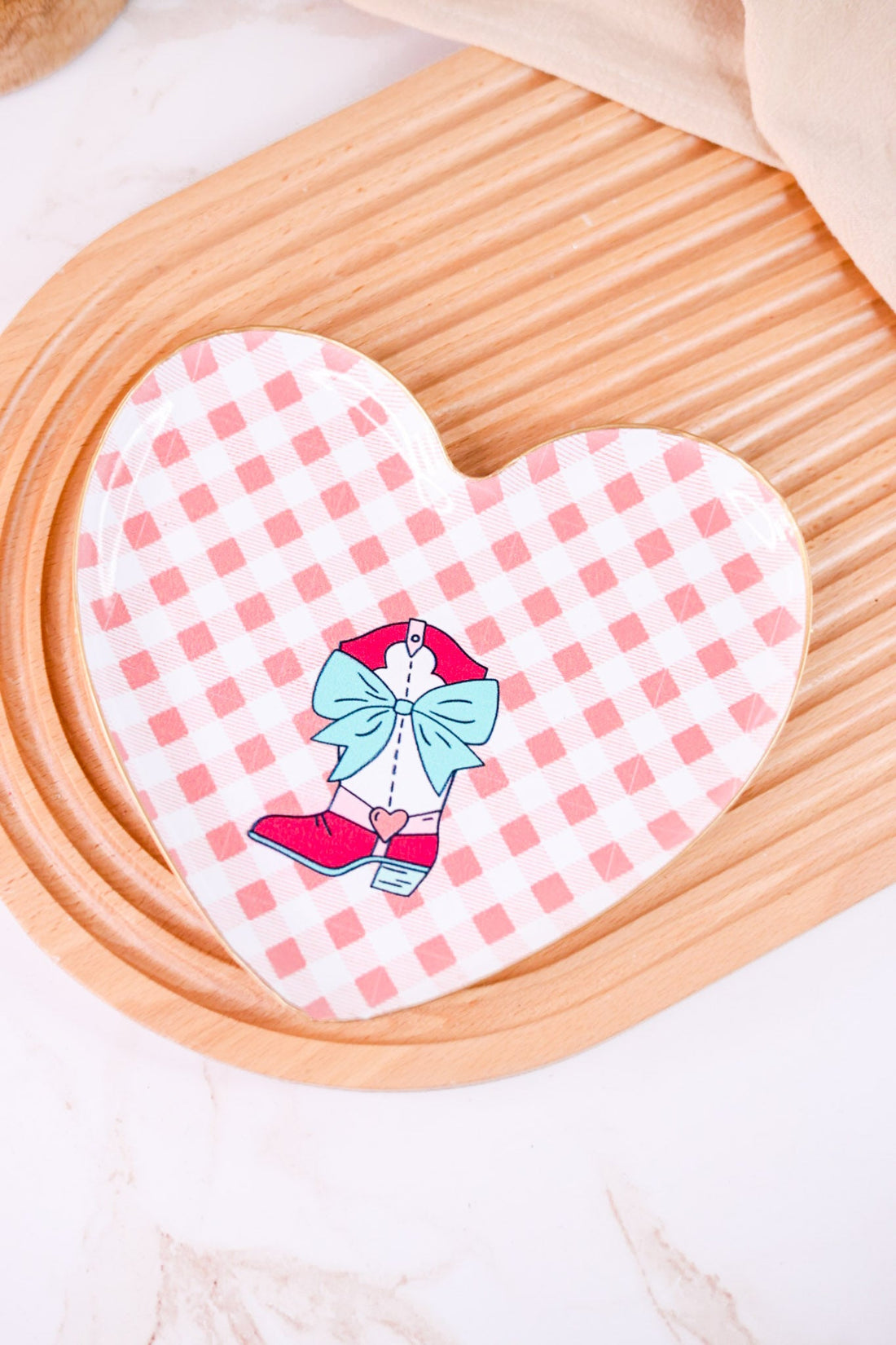 Metal Heart Shaped Trinket Trays (2 Styles) - Whiskey Skies - SPECIAL T IMPORTS INC