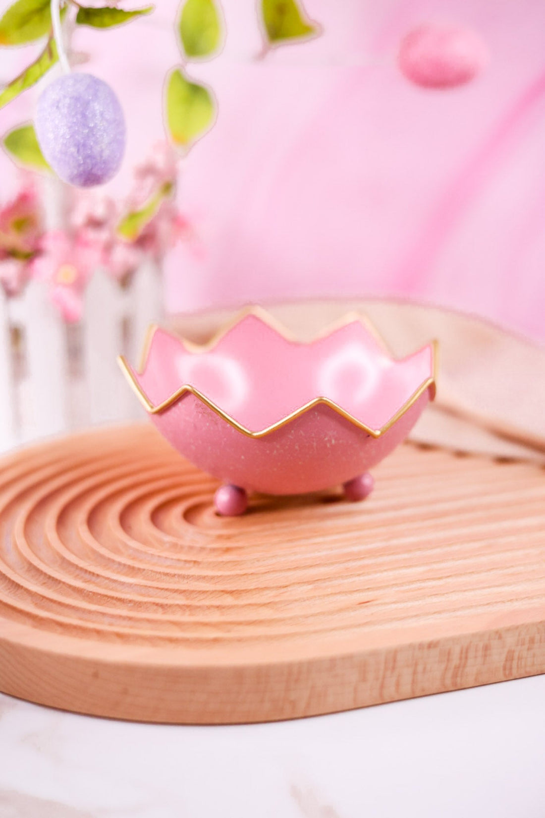 Metal Scalloped Easter Egg Bowls (3 Sizes) - Whiskey Skies - SPECIAL T IMPORTS INC