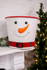 Metal White Snowman With Belt Buckets (2 Sizes) - Whiskey Skies - SPECIAL T IMPORTS INC