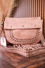 Mianda Fringe Shoulder Bag In Sand - Whiskey Skies - MYRA BAGS