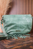 Mianda Green Fringe Shoulder Bag - Whiskey Skies - MYRA BAGS