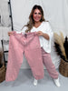 Mica Denim Rustic Pink High - Rise Jogger Crop - Whiskey Skies - MICA DENIM