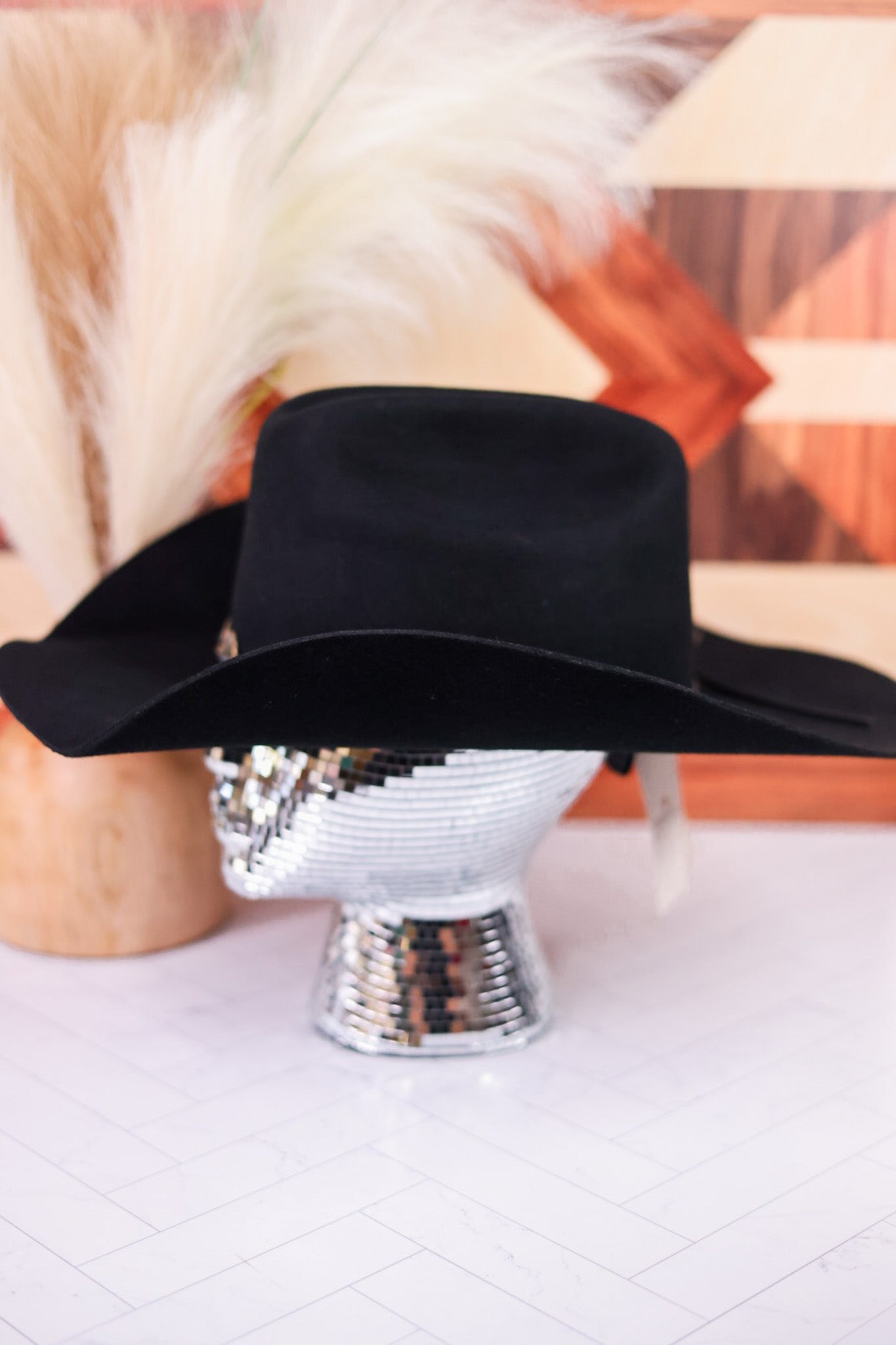 Midnight Black Cowboy Hat with Concho Band - Whiskey Skies - SAN DIEGO HAT COMPANY