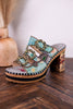 Mile Marker Turquoise Platform Heels - Whiskey Skies - SPRING FOOTWEAR