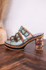 Mile Marker Turquoise Platform Heels - Whiskey Skies - SPRING FOOTWEAR