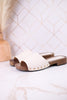 "Mind Your Business" Slip On Sandals In Ivory - Whiskey Skies - CORKYS FOOTWEAR