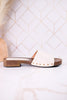 "Mind Your Business" Slip On Sandals In Ivory - Whiskey Skies - CORKYS FOOTWEAR