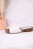 "Mind Your Business" Slip On Sandals In Ivory - Whiskey Skies - CORKYS FOOTWEAR