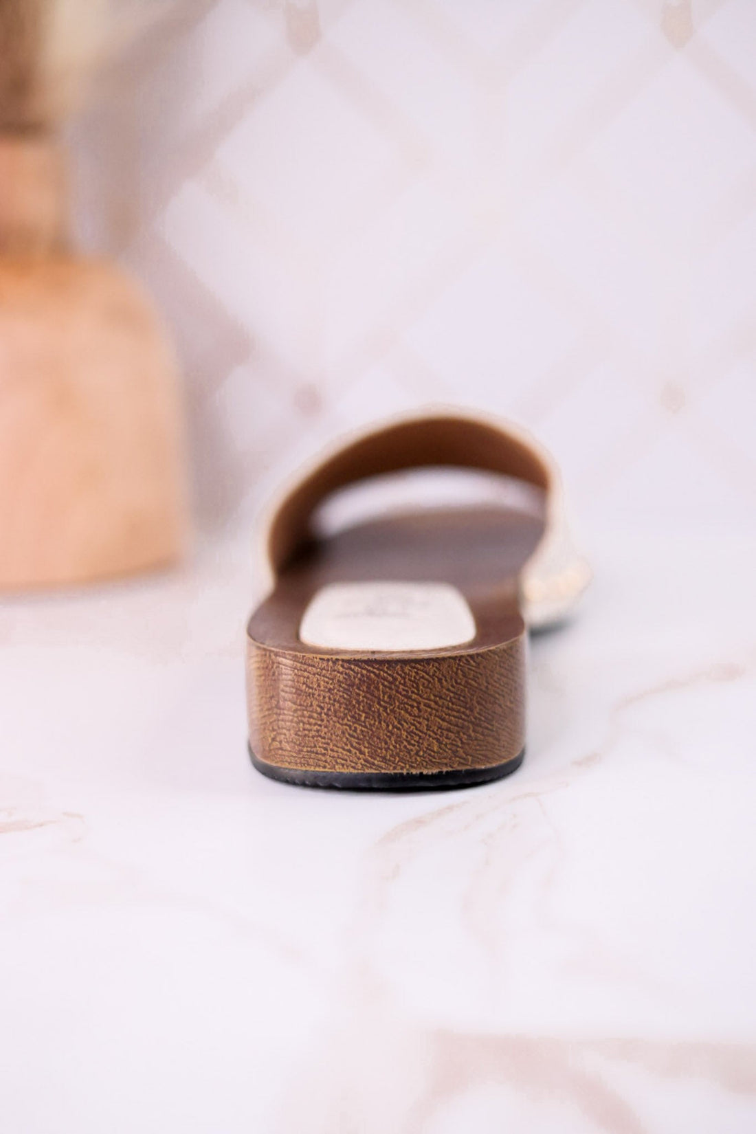 "Mind Your Business" Slip On Sandals In Ivory - Whiskey Skies - CORKYS FOOTWEAR
