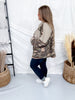 Mineral Washed Camo Waffle Knit Blocked Shacket - Whiskey Skies - DAVI & DANI