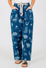Mineral Washed Denim Pants With Western Print - Whiskey Skies - BIBI