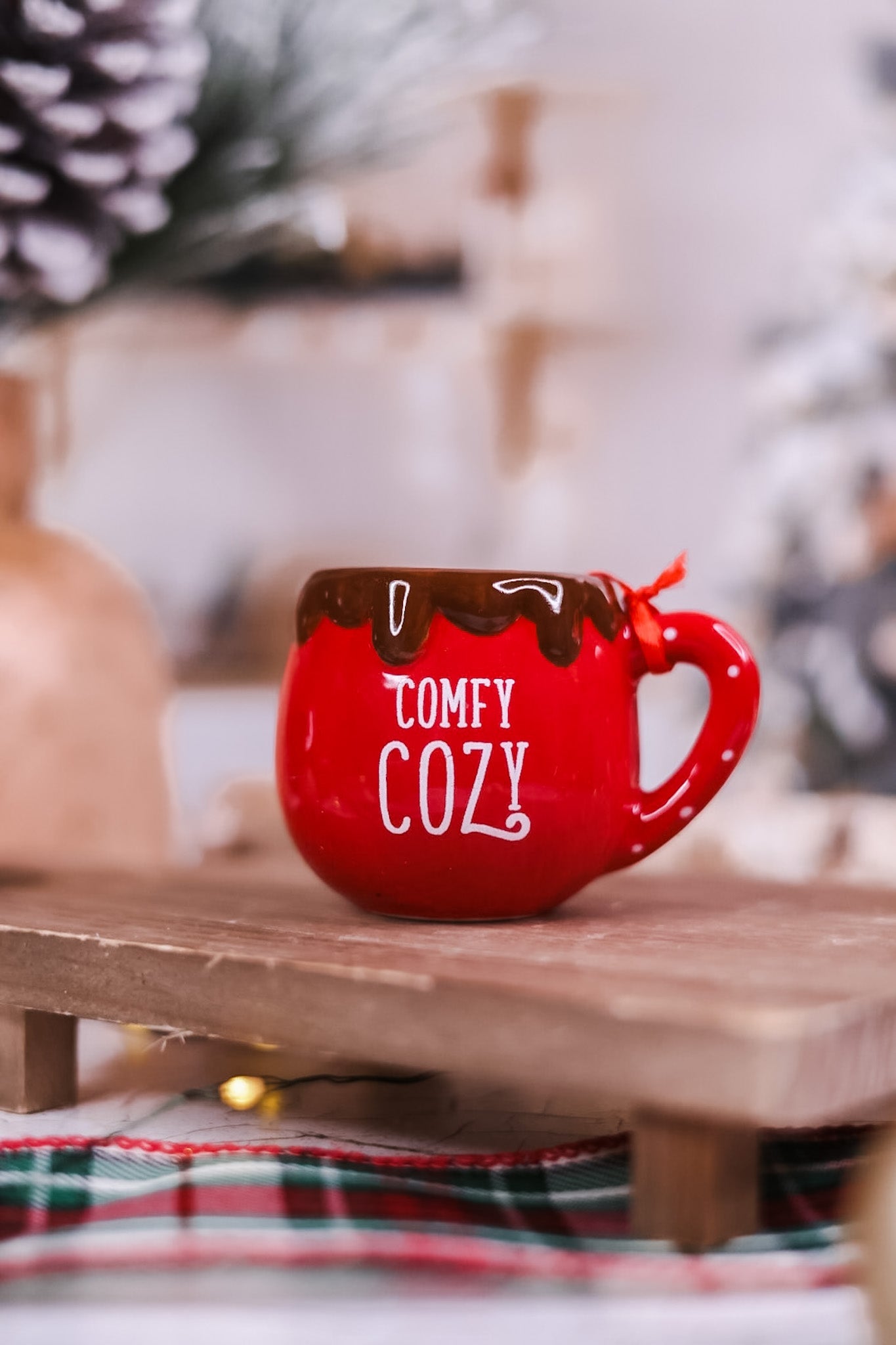 Mini Ceramic Hot Cocoa Mug Ornaments (6 Styles) - Whiskey Skies - YOUNG'S INC