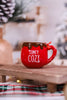 Mini Ceramic Hot Cocoa Mug Ornaments (6 Styles) - Whiskey Skies - YOUNG'S INC