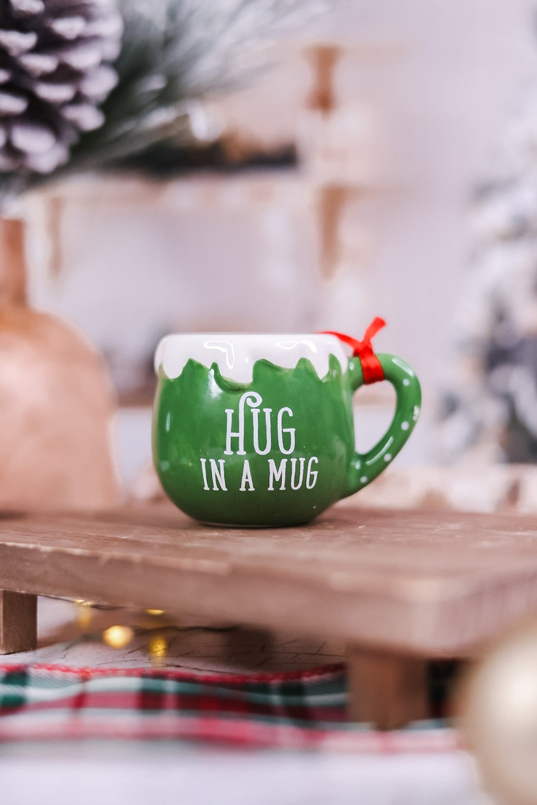 Mini Ceramic Hot Cocoa Mug Ornaments (6 Styles) - Whiskey Skies - YOUNG'S INC