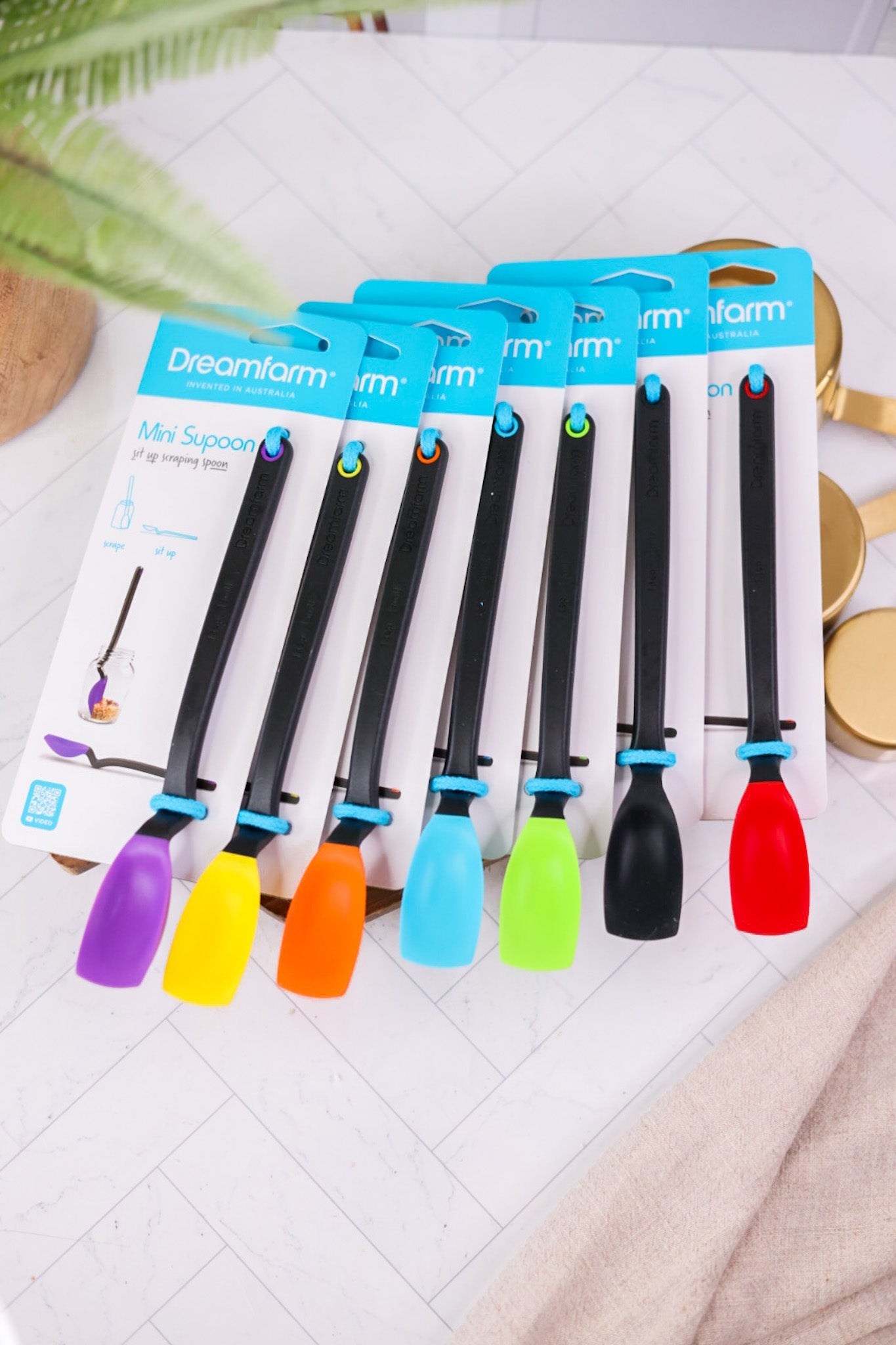 Mini Scraping Spoon with Built in Rest (8 Colors) - Whiskey Skies - DREAMFARM