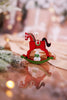 Miniature Wooden Rocking Horse Ornaments (3 Colors) - Whiskey Skies - GERSON COMPANIES