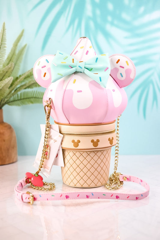 Minnie Soft Serve Ice Cream Cross Body Bag - Whiskey Skies - LOUNGEFLY