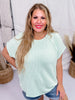 Mint Tunic Top With A Poncho Bodice & Raglan Sleeves - Whiskey Skies - ANDREE BY UNIT
