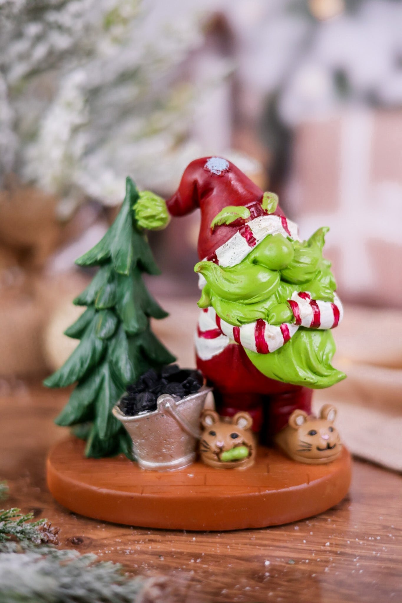 Mischievous Christmas Gnome Resin Figures (3 Styles) - Whiskey Skies - GERSON COMPANIES