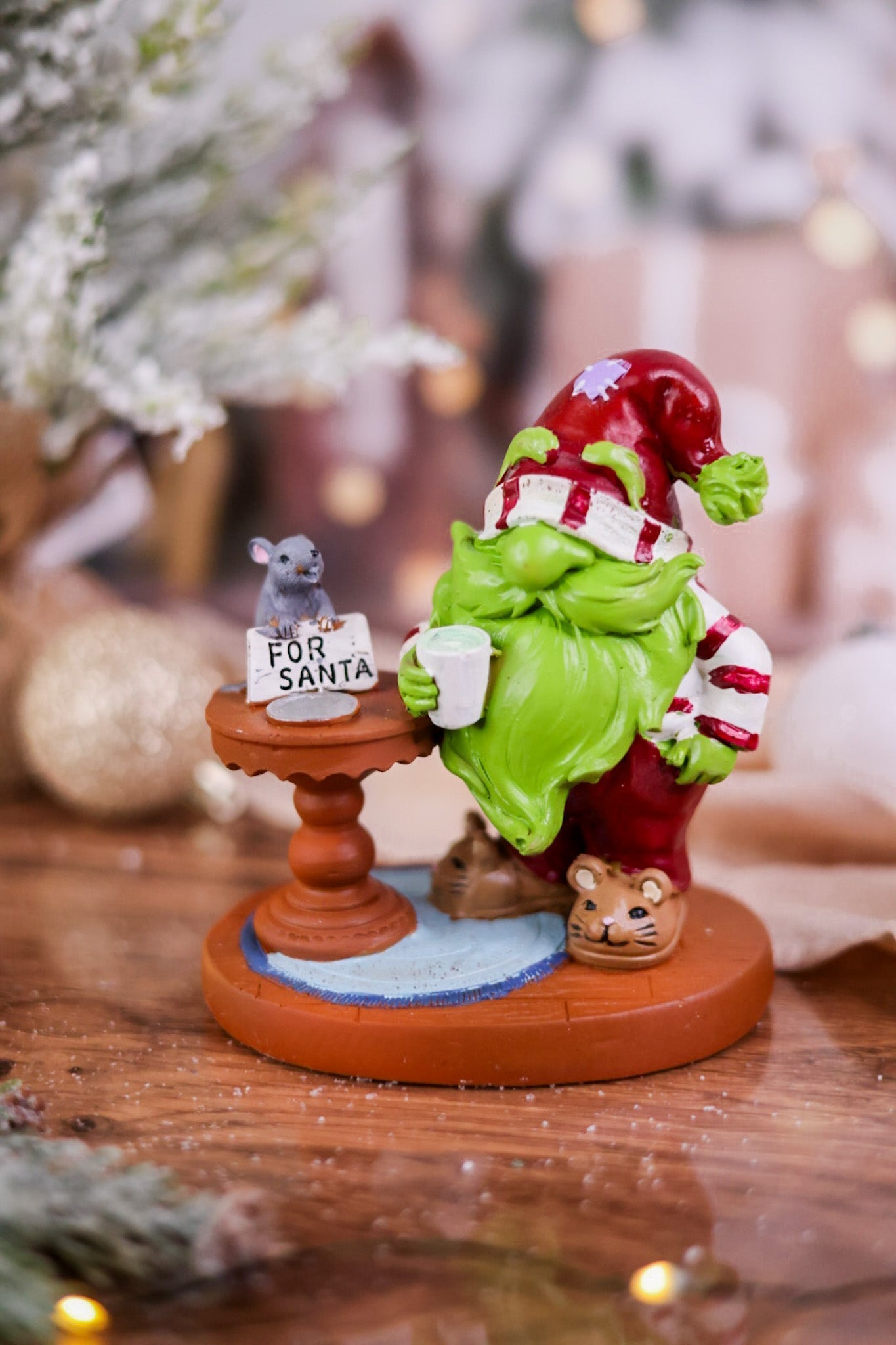 Mischievous Christmas Gnome Resin Figures (3 Styles) - Whiskey Skies - GERSON COMPANIES